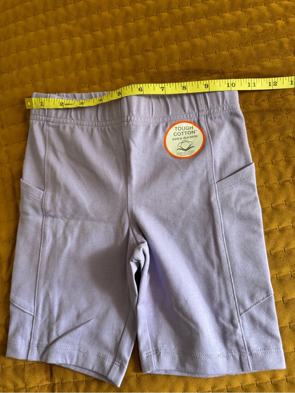 wonder nation Lavender Girls Cotton Stretch Bike Shorts with Pockets